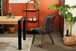 Chaise de salle à manger gris anthracite avec pieds épingle (lot de 2) MALMOE