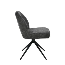Chaise de salle à manger gris chiné pivotante (x2) LUGANO
