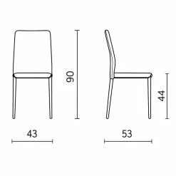Chaise de salle à manger grise moderne (lot de 2) LORA
