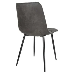 Chaise de salle à manger grise motif damier (lot de 2) TARAZ