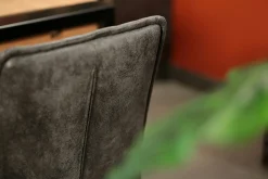 Chaise de salle à manger gris sombre avec pieds épingle (lot de 2) MALMOE