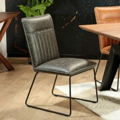 Chaise de salle à manger gris used OKA (lot de 2)