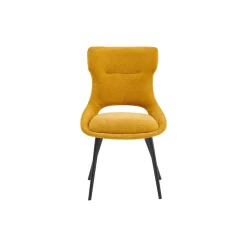Chaise de salle à manger jaune en tissu (lot de 2) LUGANO