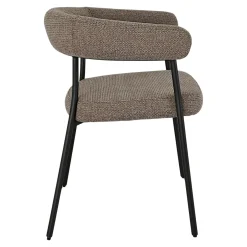 Chaise de salle à manger marron avec dossier bandeau (lot de 2) BERLIN