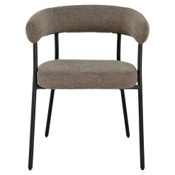 Chaise de salle à manger marron avec dossier bandeau (lot de 2) BERLIN