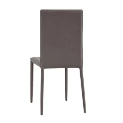 Chaise de salle à manger marron moderne (lot de 2) LORA