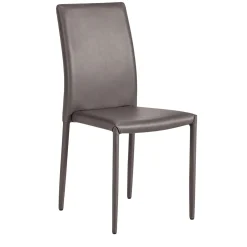 Chaise de salle à manger marron moderne (lot de 2) LORA