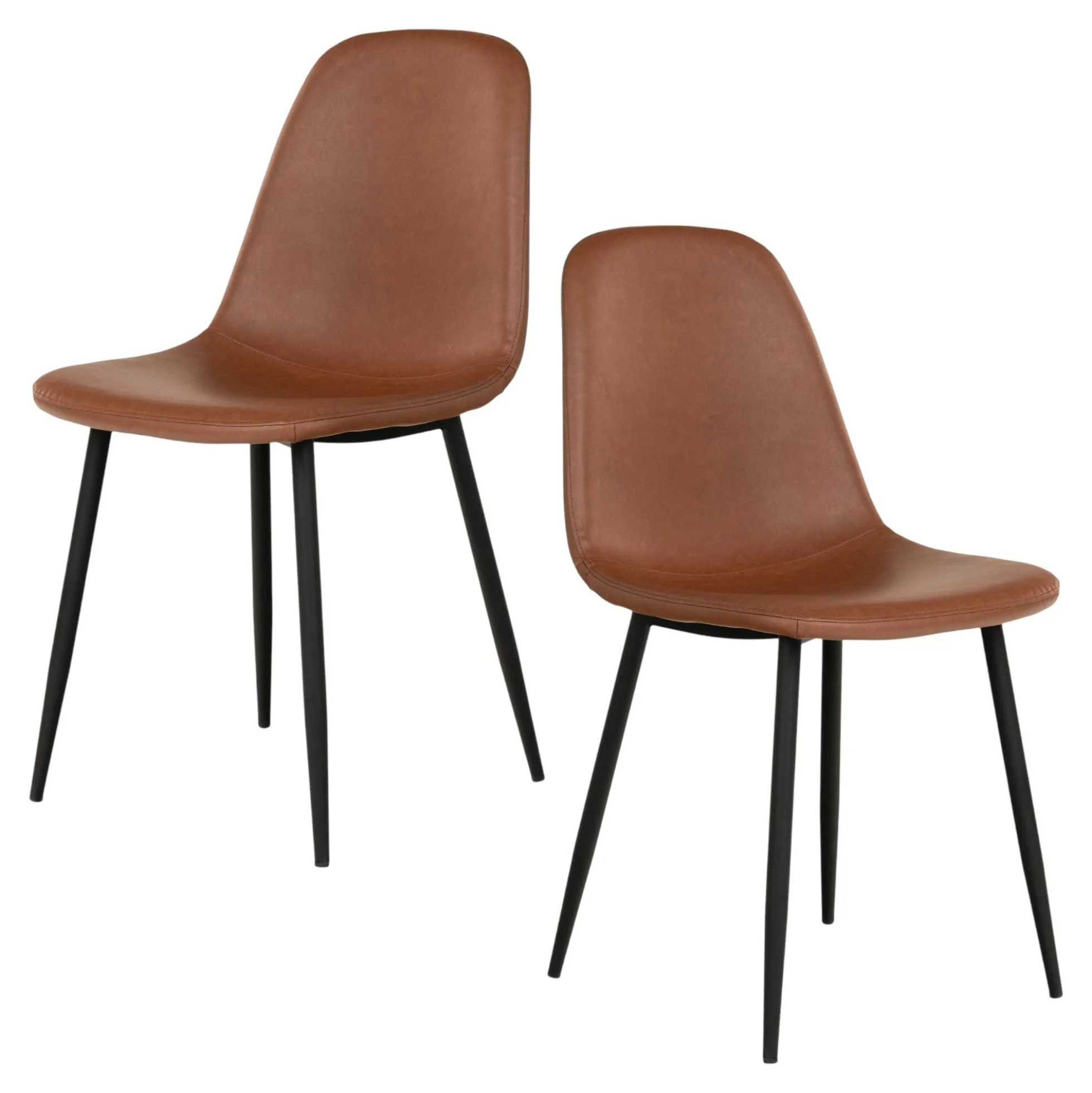Chaise de salle à manger marron clair style vintage (lot de 2) BERLIN