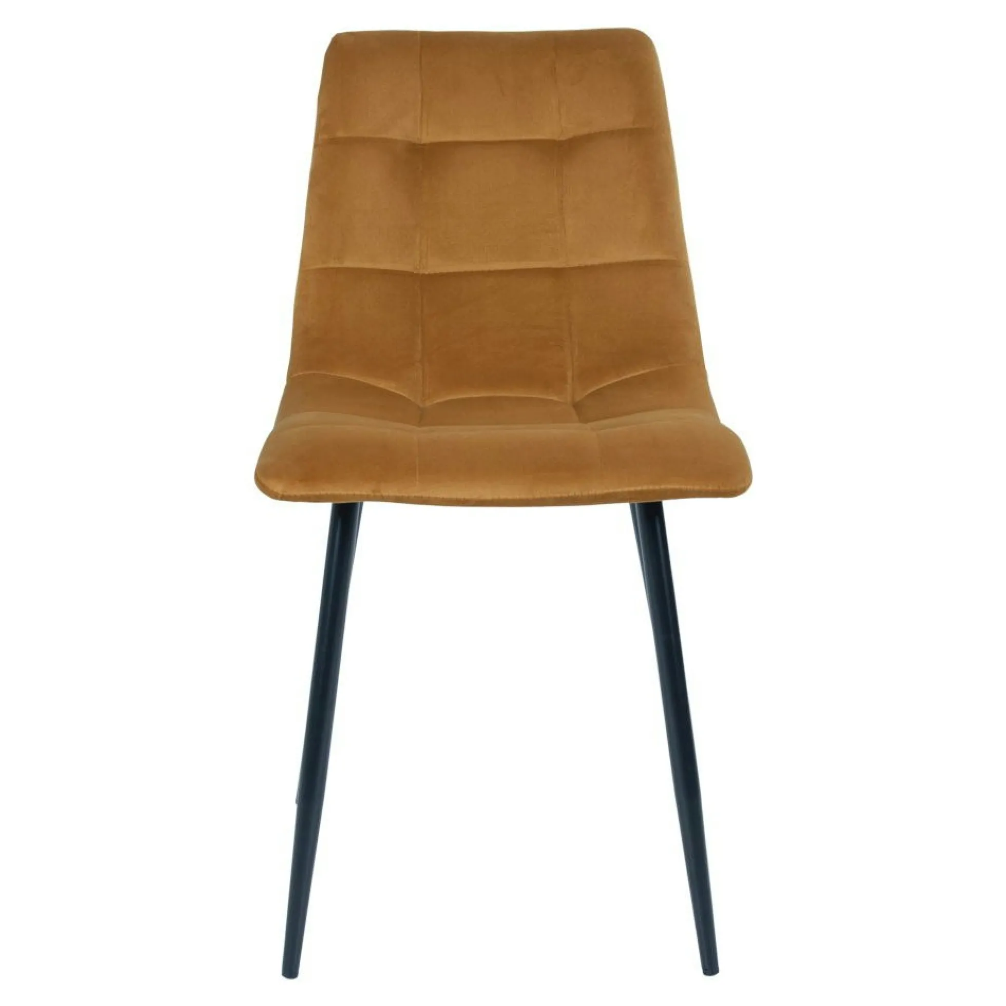Chaise de salle à manger moutarde motif damier (lot de 2) TARAZ