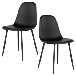Chaise de salle à manger noire (lot de 2) BERLIN