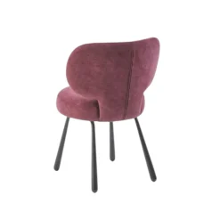 Chaise de salle à manger prune, assise ronde (lot de 2) LIGURIE
