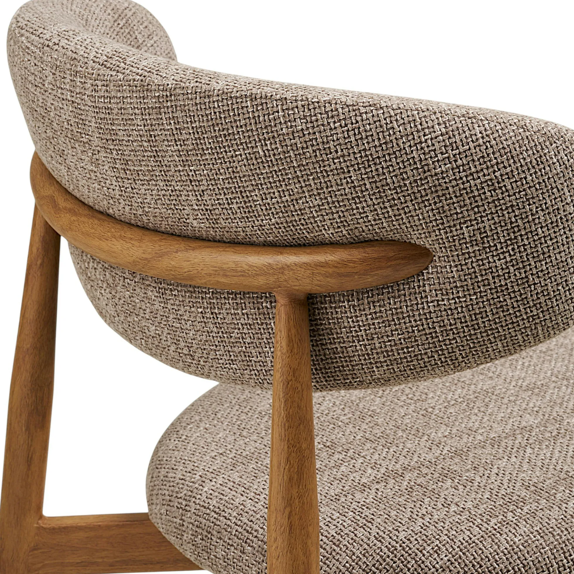 Chaise de salle à manger sable pieds effet bois clair (lot de 2) AMSTERDAM