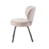 Chaise de salle à manger taupe, assise ronde (lot de 2) LIGURIE