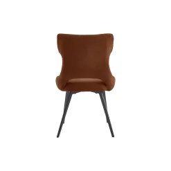 Chaise de salle à manger terracotta en tissu (x2) LUGANO