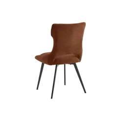 Chaise de salle à manger terracotta en tissu (x2) LUGANO