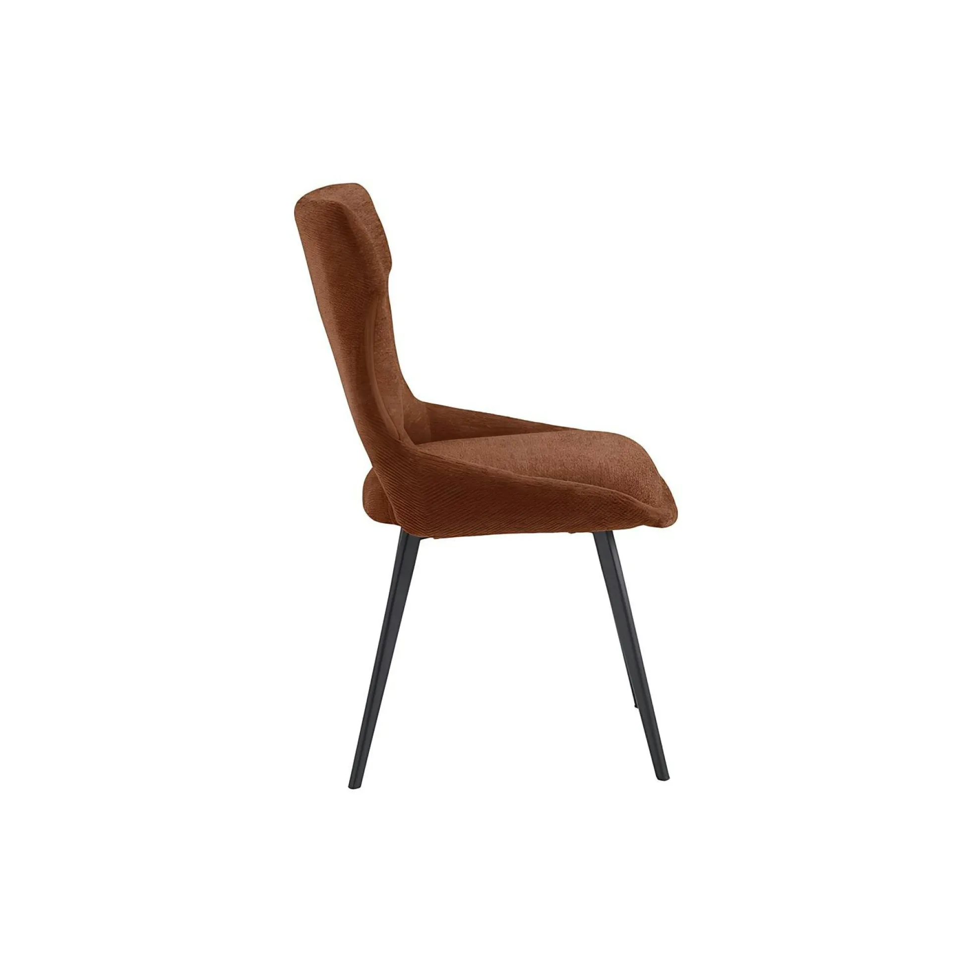 Chaise de salle à manger terracotta en tissu (x2) LUGANO