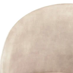 Chaise de salle à manger velours beige dossier rond (lot de 2) TIM