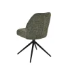Chaise de salle à manger vert chiné pivotante (x2) LUGANO