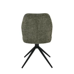 Chaise de salle à manger vert chiné pivotante (x2) LUGANO