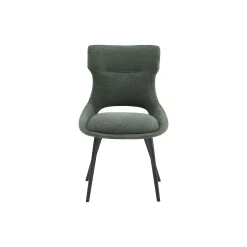 Chaise de salle à manger verte en tissu (lot de 2) LUGANO
