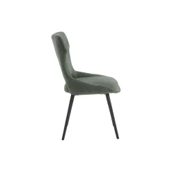 Chaise de salle à manger verte en tissu (lot de 2) LUGANO