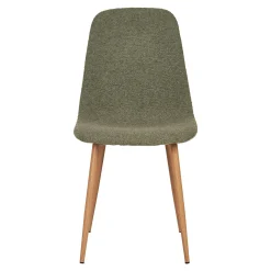 Chaise de salle à manger verte en tissu bouclette (lot de 2) BERLIN