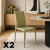 Chaise de salle à manger verte moderne (lot de 2) LORA