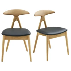 Chaise design en bois clair (lot de 2) ESCARRILLA