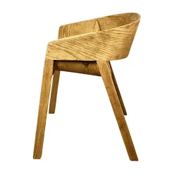 Chaise design en bois dossier large PALERME