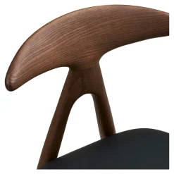 Chaise design en bois foncé (lot de 2) ESCARRILLA