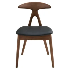 Chaise design en bois foncé (lot de 2) ESCARRILLA