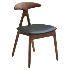 Chaise design en bois foncé (lot de 2) ESCARRILLA
