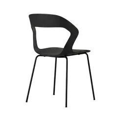 Chaise design noire en polypropylène (lot de 2) ALBA