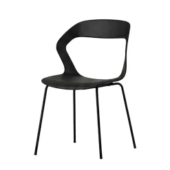 Chaise design noire en polypropylène (lot de 2) ALBA