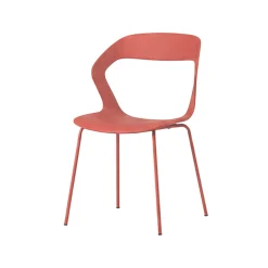 Chaise design terracotta en polypropylène (lot de 2) ALBA