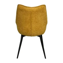 Chaise design tissu microfibre moutarde (lot de 2) IENA