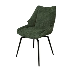 Chaise design tissu microfibre kaki (lot de 2) IENA