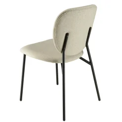 Chaise de table tissu écru (lot de 2) TIM