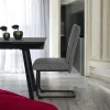 Chaise à dossier haut en tissu gris (lot de 2) LOMBARDIE