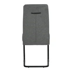 Chaise à dossier haut en tissu gris (lot de 2) LOMBARDIE