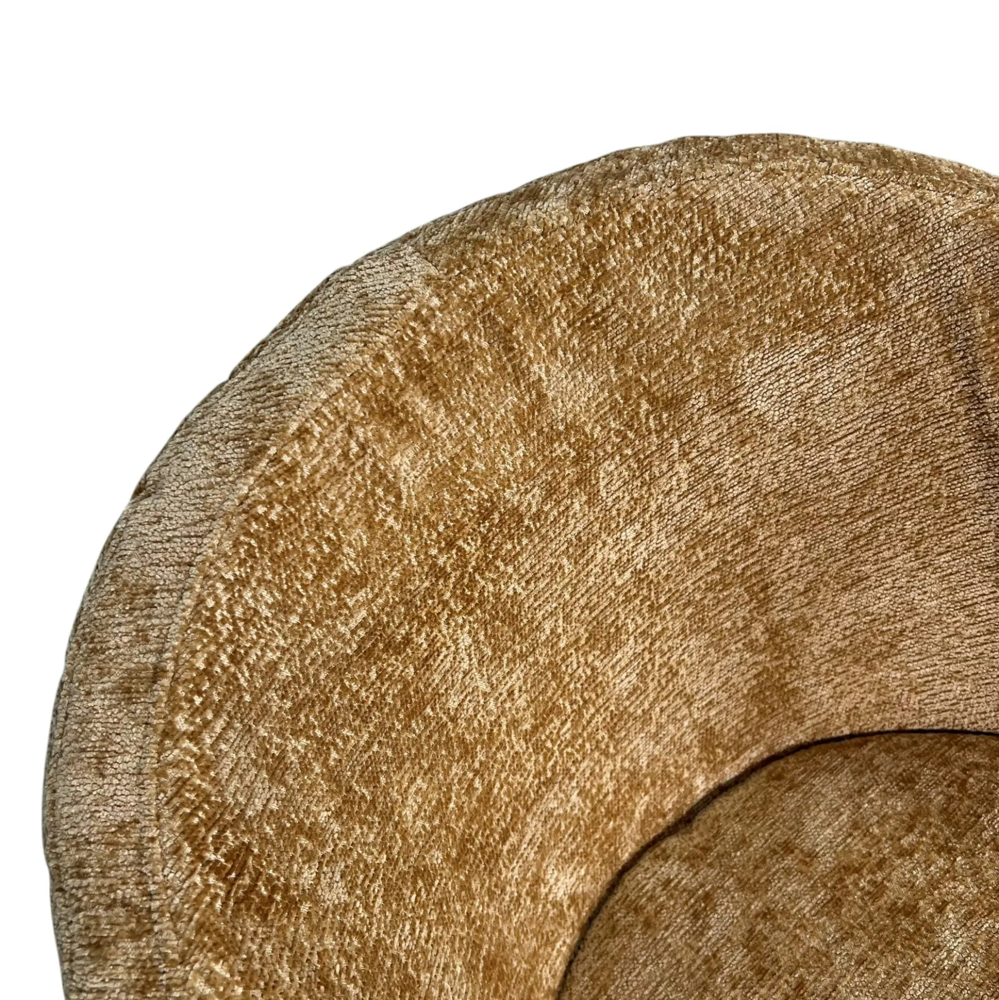 Chaise dossier rond tissu moutarde (lot de 2) IENA