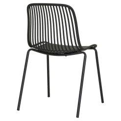 Chaise empilable en polypropylène noir (lot de 2) ELVA