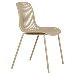 Chaise empilable en polypropylène sable (lot de 2)ELVA