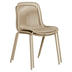 Chaise empilable en polypropylène sable (lot de 2)ELVA