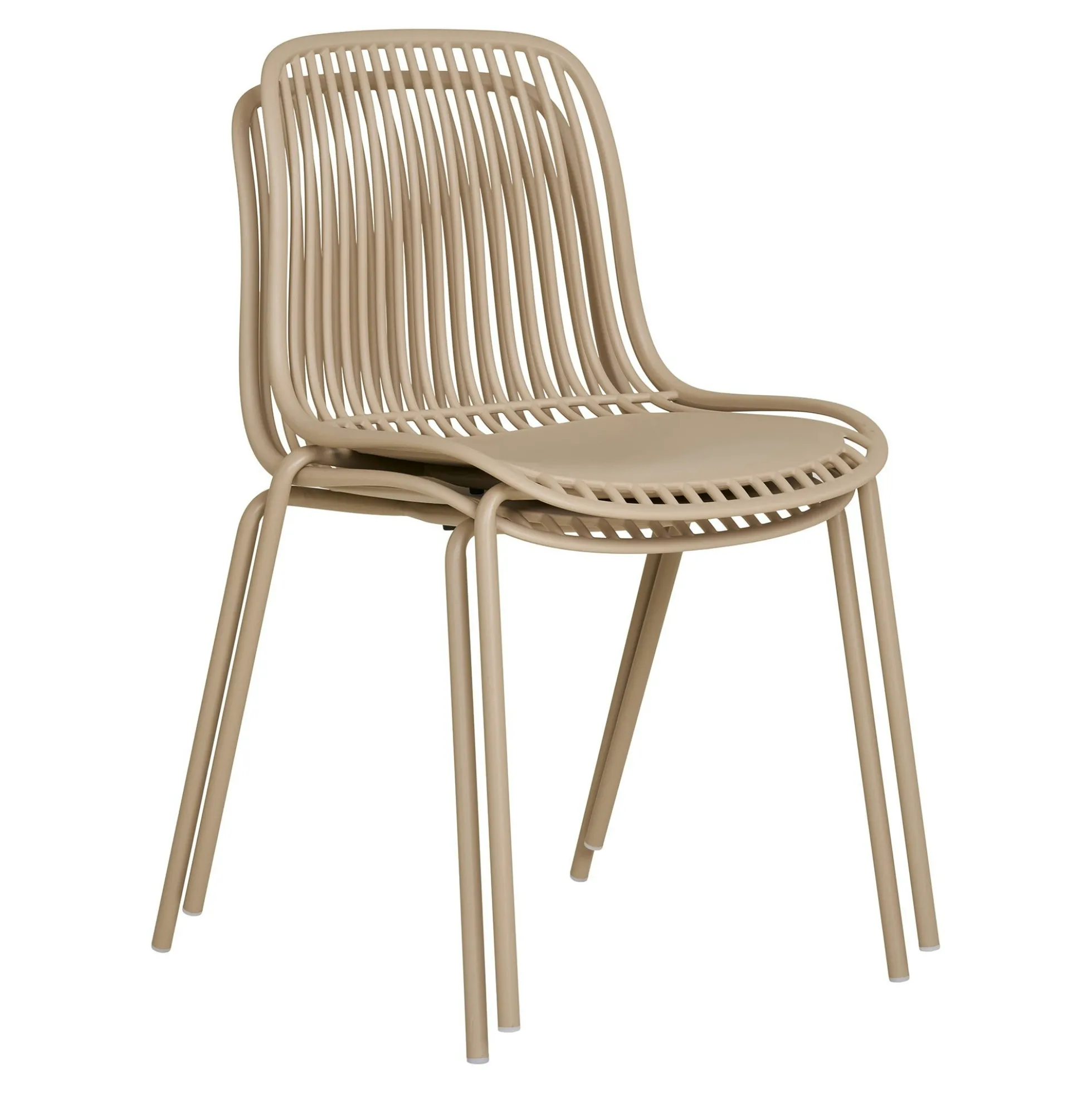 Chaise empilable en polypropylène sable (lot de 2)ELVA