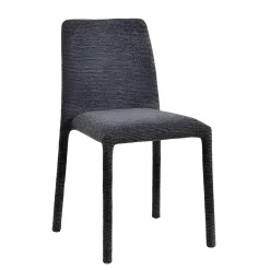 Chaise empilable grise en tissu (lot de 2) ESSEN