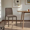 Chaise empilable marron en tissu (lot de 2) ESSEN
