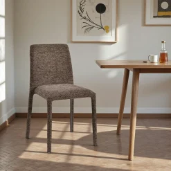 Chaise empilable marron en tissu (lot de 2) ESSEN