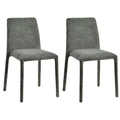 Chaise empilable verte en tissu (lot de 2) ESSEN