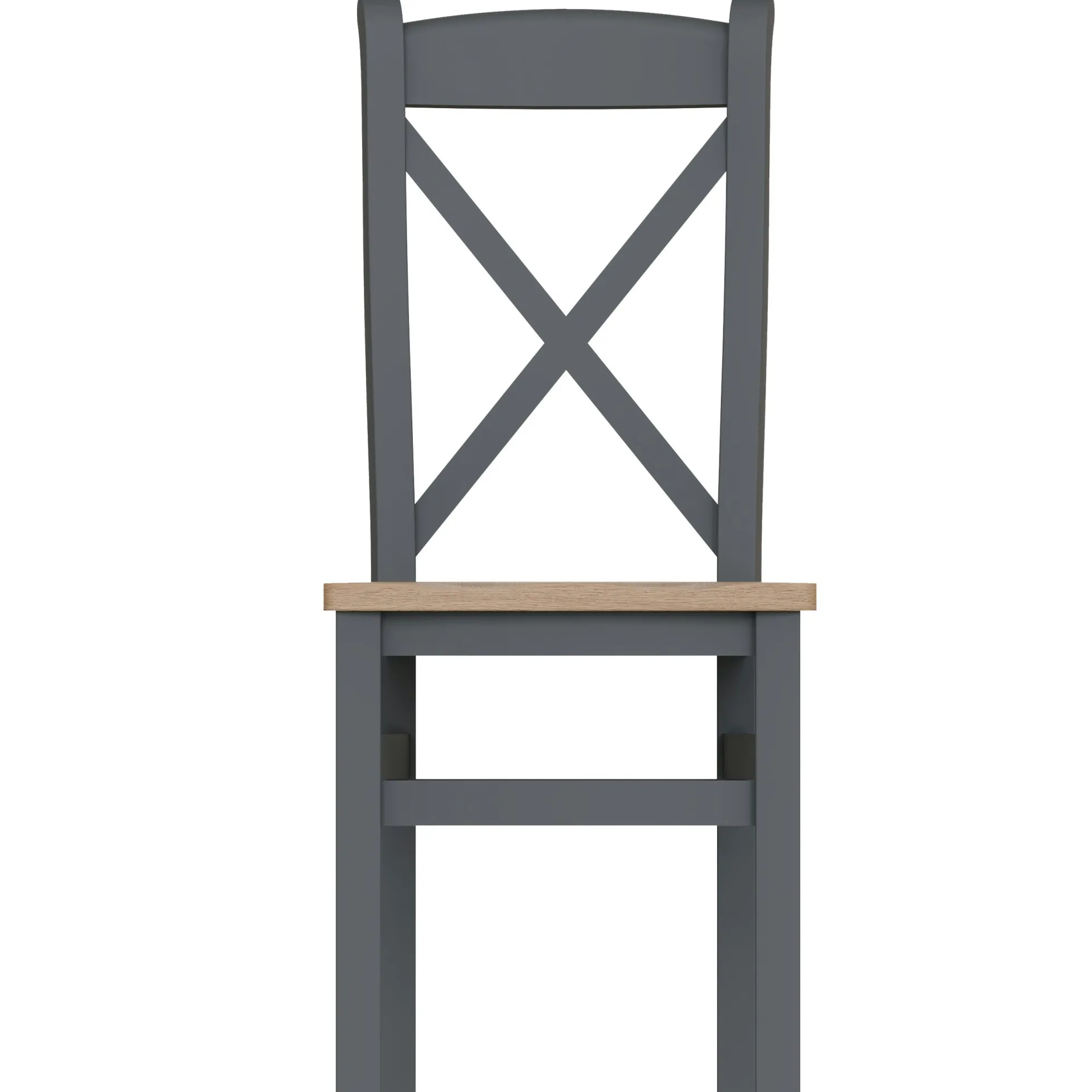 Chaise en bois avec dossier croisé finition charbon (lot de 2) COVENTRY